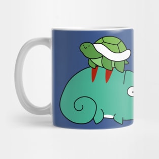 Chameleon and Tiny Turtle Mug